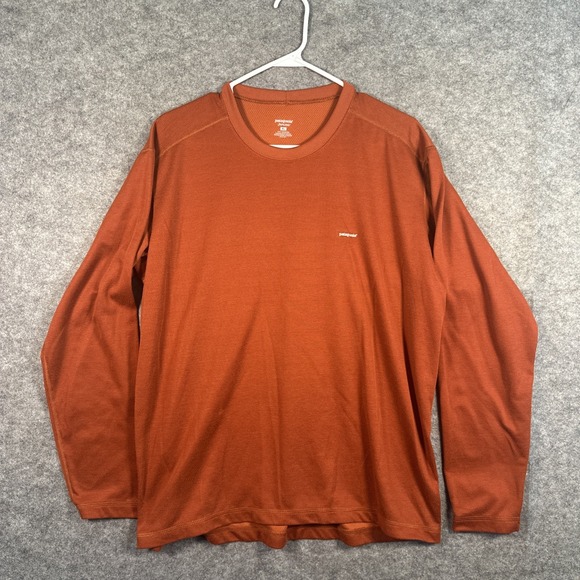 Patagonia Capilene Base Layer‎ T-Shirt Men's XL Orange Long Sleeve - Picture 4 of 9